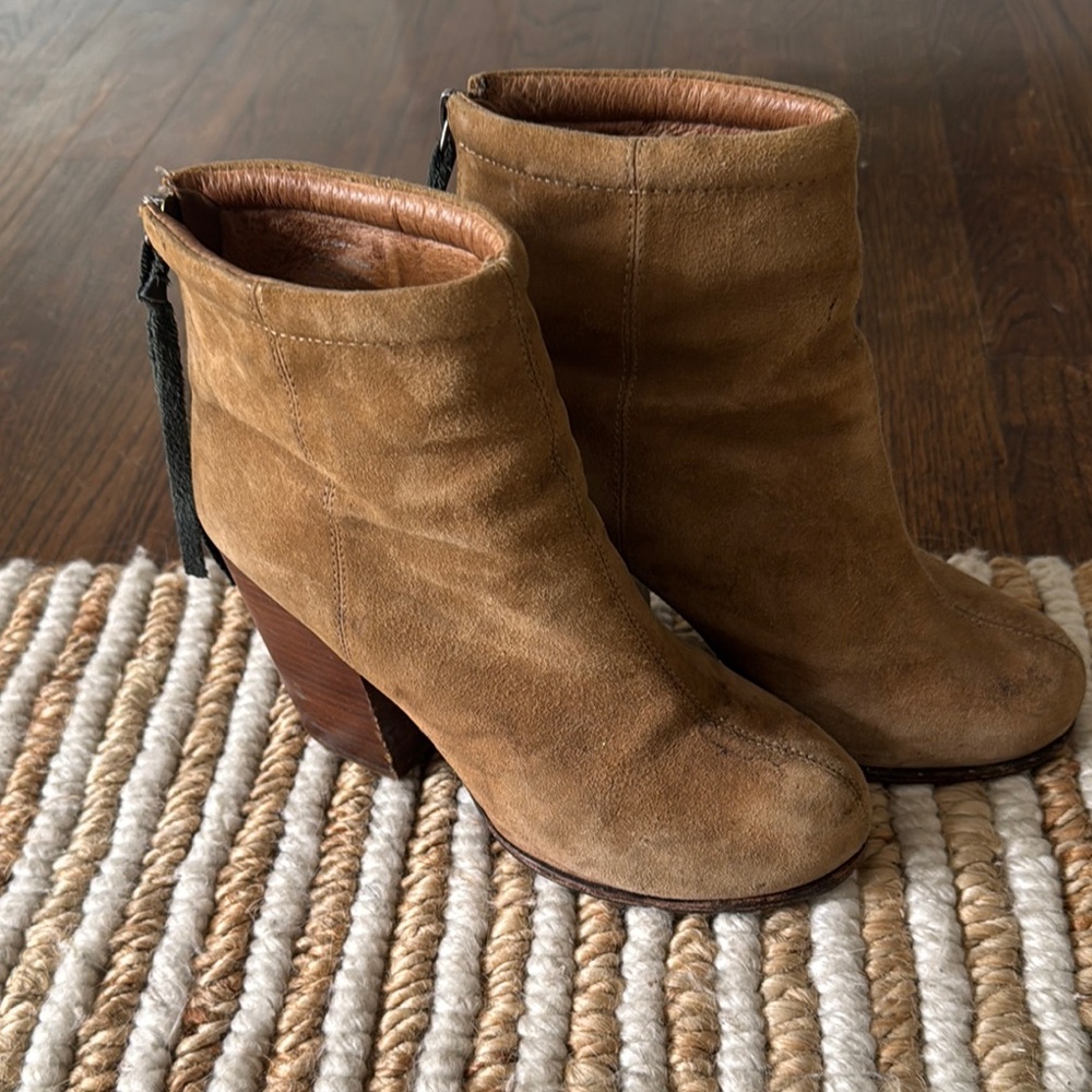 Jeffrey Campbell Tan Suede Ankle Boots